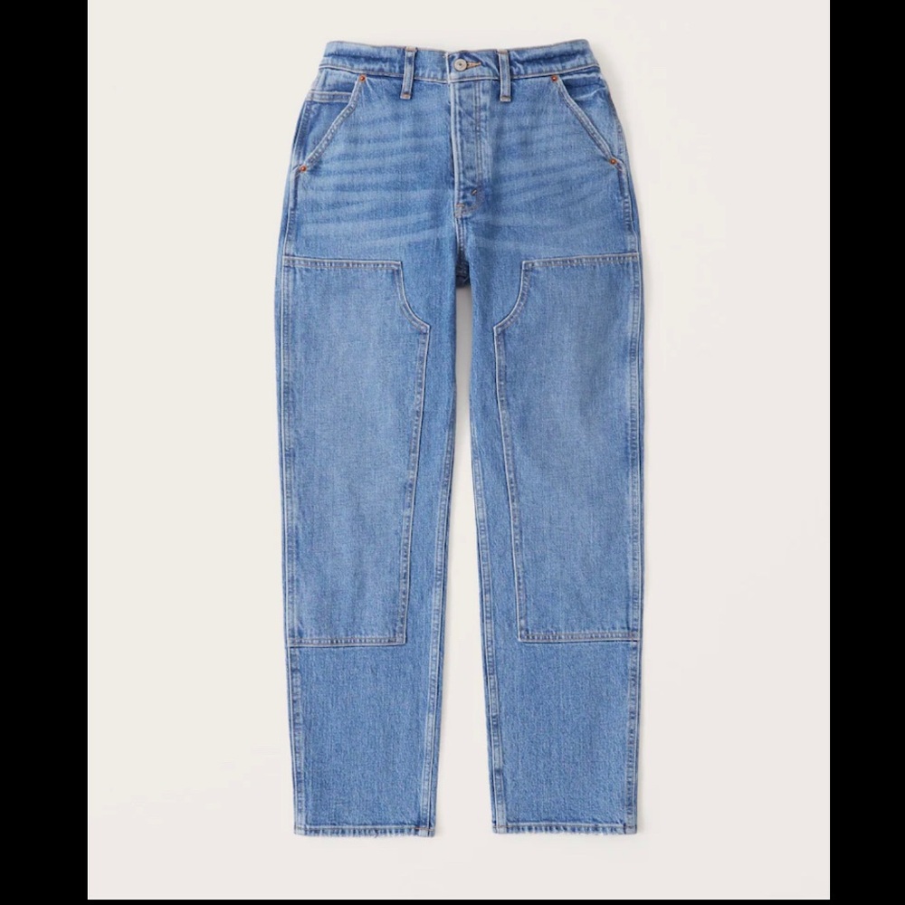 Womens Abercrombie and Fitch high rise dad carpenter jean